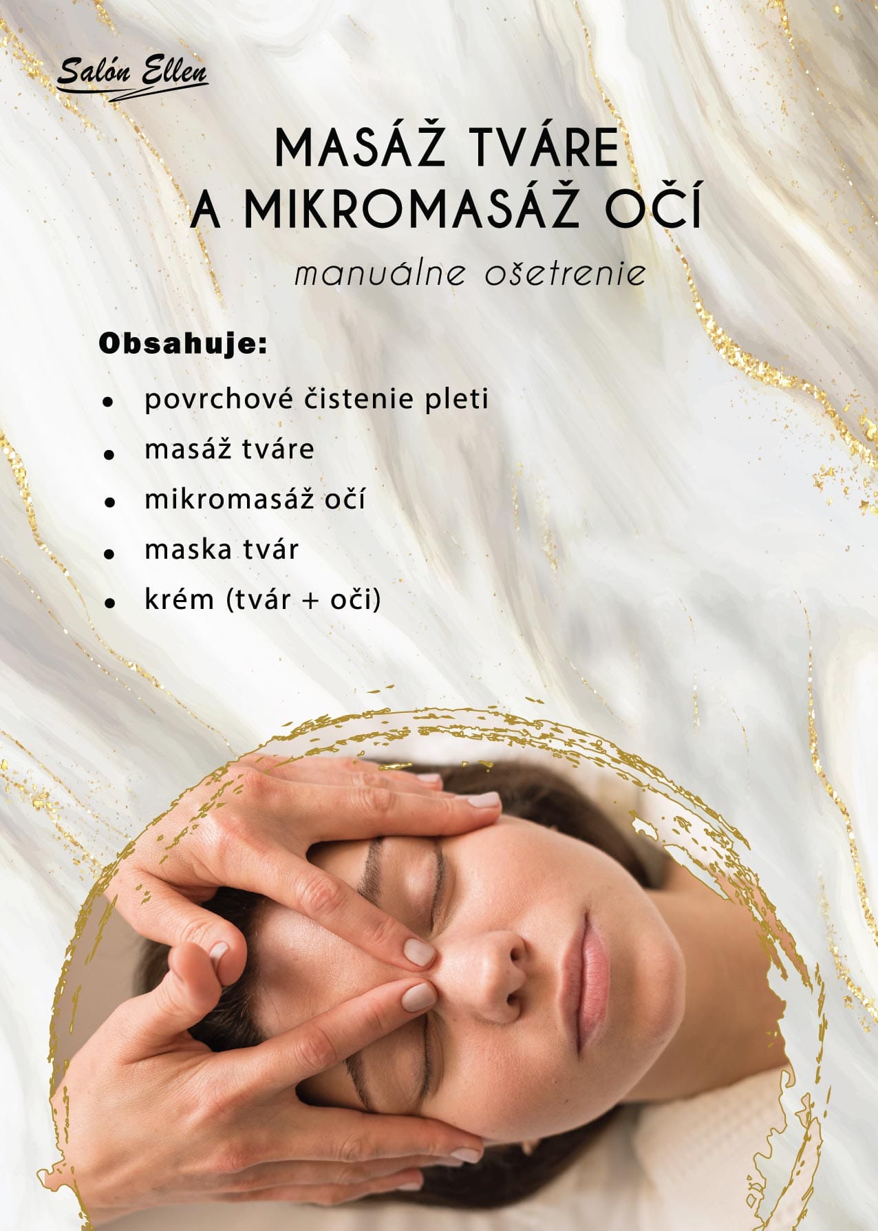 Masáž tváre a mikromasáž očí